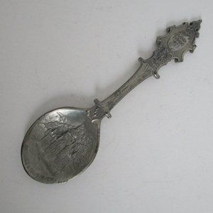 vintage pewter souvenir spoon
